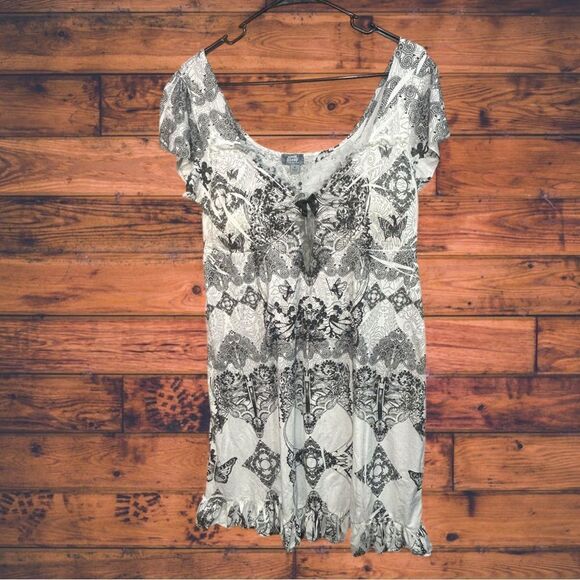 5 for $25🔥One World Sleep Boho Paisley Off Shoulder Dress Medium - Picture 1 of 6